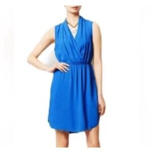 Maeve Anthropologie Liban Shawl Sleeveless Shirt Dress Blue Small